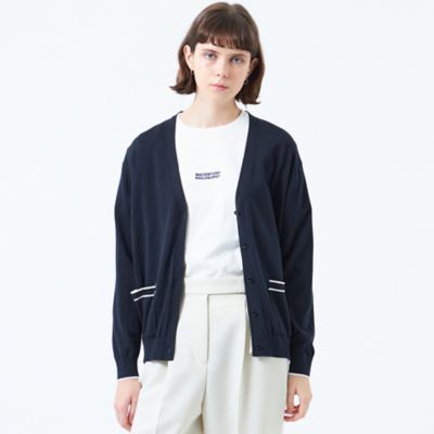 トリミングカラーVネックカーディガン（H5N34570＿＿