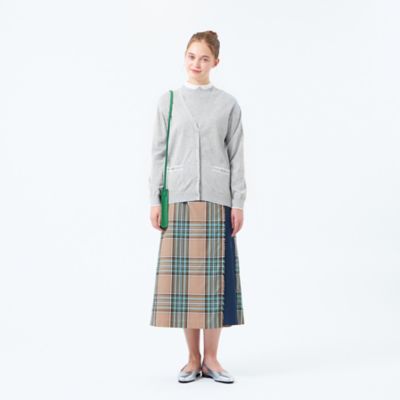 トリミングカラーVネックカーディガン（H5N34570＿＿