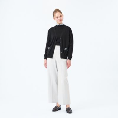 トリミングカラーVネックカーディガン（H5N34570＿＿