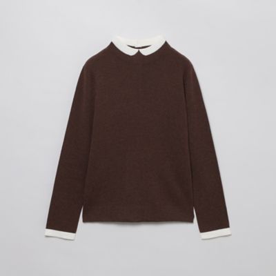 Ｃｌｅｒｉｃ　Ｃｏｌｌａｒ　Ｋｎｉｔ　ロングスリーブ（Ｈ５Ｎ５１４１１＿＿）