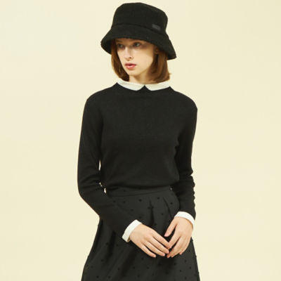 ＜MACKINTOSH PHILOSOPHY (Women)＞Ｃｌｅｒｉｃ　Ｃｏｌｌａｒ　Ｋｎｉｔ　グリッターロングスリーブ（Ｈ５Ｎ５１４１２＿＿）