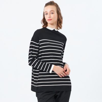 MACKINTOSH PHILOSOPHY (Women)/マッキントッシュ フィロソフィー Cleric Collar Knit ワイドフィット(H5N51600__) クロ09L トップス【三越伊勢丹/公式】