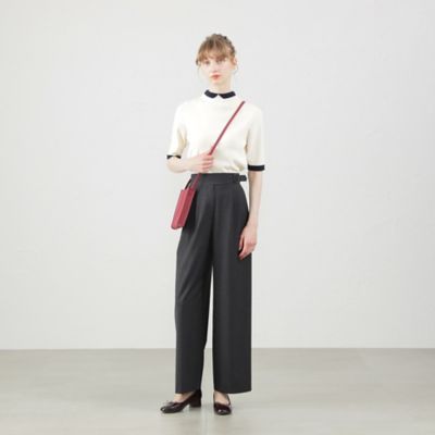 Ｃｌｅｒｉｃ　Ｃｏｌｌａｒ　Ｋｎｉｔ半袖（Ｈ５Ｎ５２４５５＿＿）