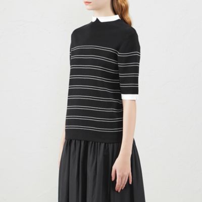Ｃｌｅｒｉｃ　Ｃｏｌｌａｒ　Ｋｎｉｔ半袖（Ｈ５Ｎ５２４５５＿＿）