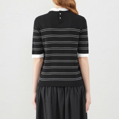 Ｃｌｅｒｉｃ　Ｃｏｌｌａｒ　Ｋｎｉｔ半袖（Ｈ５Ｎ５２４５５＿＿）