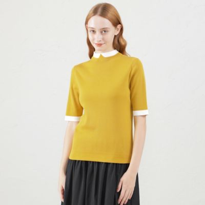 Ｃｌｅｒｉｃ　Ｃｏｌｌａｒ　Ｋｎｉｔ半袖（Ｈ５Ｎ５２４５５＿＿）