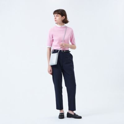 【２０２５年春夏モデル】Ｃｌｅｒｉｃ　Ｃｏｌｌａｒ　Ｋｎｉｔ　ハーフスリーブ（Ｈ５Ｎ５２５７０＿＿）