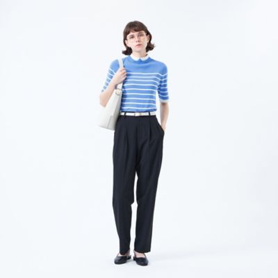 【２０２５年春夏モデル】Ｃｌｅｒｉｃ　Ｃｏｌｌａｒ　Ｋｎｉｔ　ハーフスリーブ（Ｈ５Ｎ５２５７０＿＿）