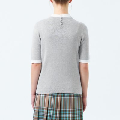 【２０２５年春夏モデル】Ｃｌｅｒｉｃ　Ｃｏｌｌａｒ　Ｋｎｉｔ　ハーフスリーブ（Ｈ５Ｎ５２５７０＿＿）