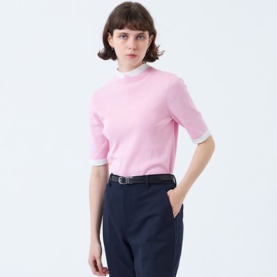 【２０２５年春夏モデル】Ｃｌｅｒｉｃ　Ｃｏｌｌａｒ　Ｋｎｉｔ　ハーフスリーブ（Ｈ５Ｎ５２５７０＿＿）