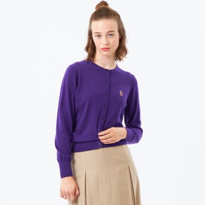 【SALE】MACKINTOSH PHILOSOPHY (Women)/マッキントッシュ フィロソフィー【WEB & 一部店舗限定】バッキンガムベア ワッペンニットカーディガン(H5N56695__) パープル36L トップス【三越伊勢丹/公式】