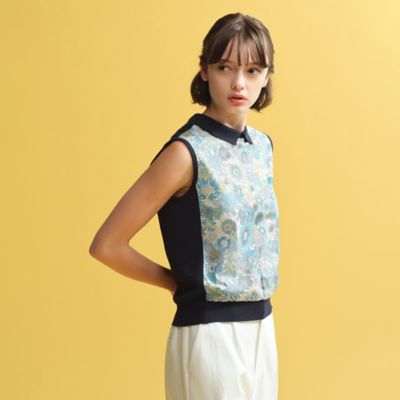 【SALE】MACKINTOSH PHILOSOPHY (Women)/マッキントッシュ フィロソフィー リバティコンビノースリーブポロニット(H5N73539__) アオ25L トップス【三越伊勢丹/公式】