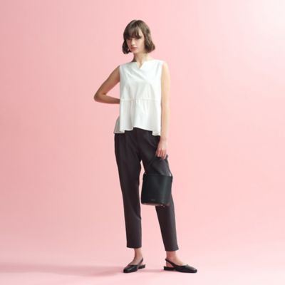 グッチ とろみ系ノースリーブトップス ぺプラムE053AM グッチ とろみ系ノースリーブトップス ぺプラムE053AM