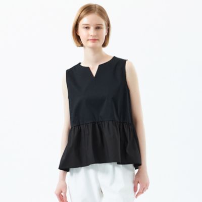 【SALE】MACKINTOSH PHILOSOPHY (Women)/マッキントッシュ フィロソフィー ノースリーブペプラムブラウス(H5P01653__) クロ09L トップス【三越伊勢丹/公式】