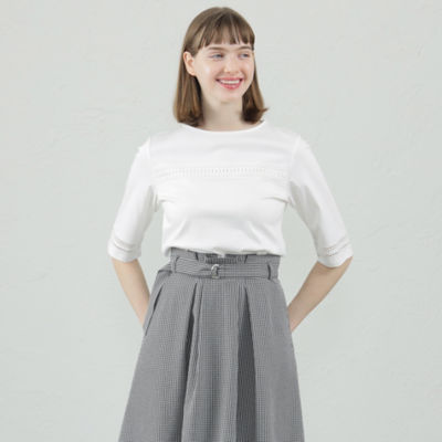 ＜MACKINTOSH PHILOSOPHY (Women)＞カットワークレースコンビカットソー（Ｈ５Ｐ１０３１３＿＿）