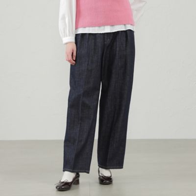 ＜MACKINTOSH PHILOSOPHY (Women)＞コットンリネンデニムワイドパンツ（Ｈ５Ｒ０２３０２＿＿）