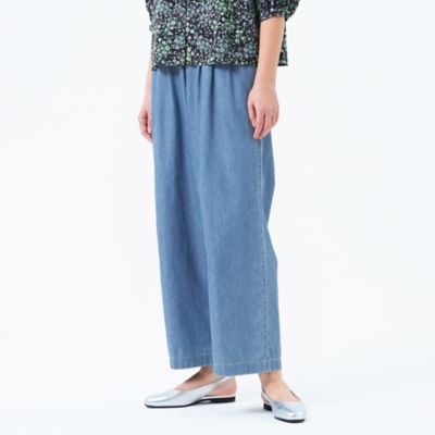 ＜MACKINTOSH PHILOSOPHY (Women)＞ライトデニムウエストタックパンツ（Ｈ５Ｒ１１５４４＿＿）