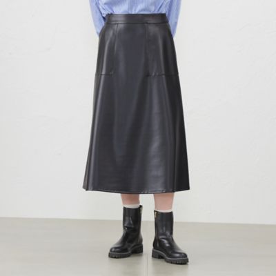 ＜MACKINTOSH PHILOSOPHY (Women)＞フェイクレザーフレアスカート（Ｈ５Ｓ０６２４４＿＿）