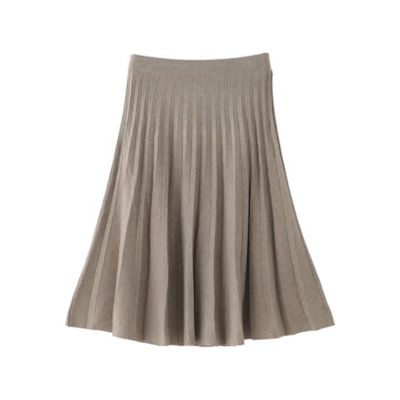 WEB＆一部店舗限定】フレアプリーツニットスカート