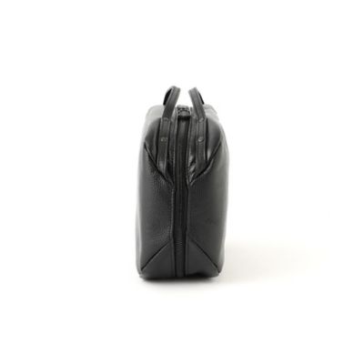 【美品】ポールスチュアート 2way ビジネスバッグ レザー シボ革 ブラック シボ革クラウドバッグ（J1156651＿＿） | Paul Stuart