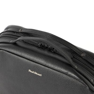 【美品】ポールスチュアート 2way ビジネスバッグ レザー シボ革 ブラック シボ革クラウドバッグ（J1156651＿＿） | Paul Stuart