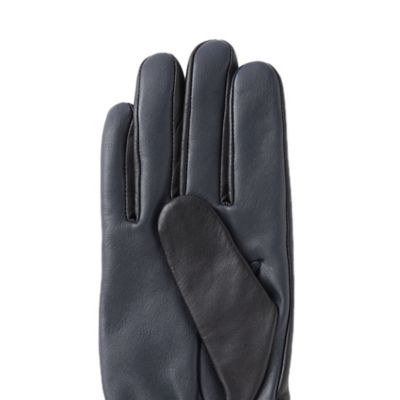 極美品】プラダ レザー 手袋 黒 ビジュー シルクライニング 7.5