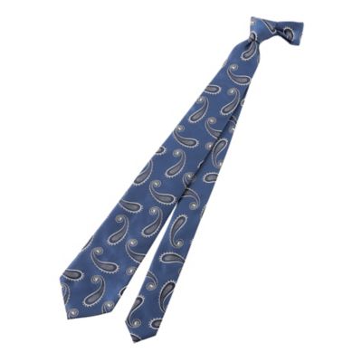 ネクタイ ネイビーペイズリー（イタリア製生地使用