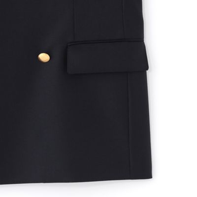 【ＱＵＩＮＴＥＳＳＥＮＴＩＡＬ】クラシックホップサックダブルブレストネイビーブレザー（Ｊ１Ｄ２１０１９Ｌ＿）