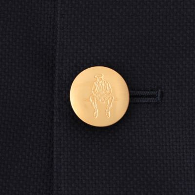 【ＱＵＩＮＴＥＳＳＥＮＴＩＡＬ】クラシックホップサックダブルブレストネイビーブレザー（Ｊ１Ｄ２１０１９Ｌ＿）