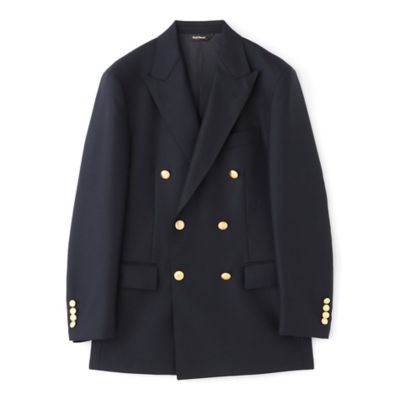【ＱＵＩＮＴＥＳＳＥＮＴＩＡＬ】クラシックホップサックダブルブレストネイビーブレザー（Ｊ１Ｄ２１０１９Ｌ＿）