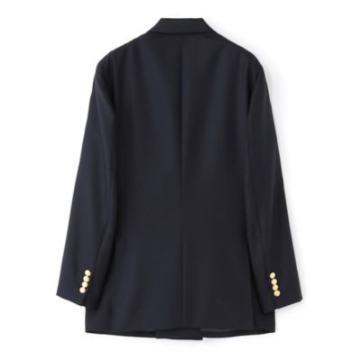 【ＱＵＩＮＴＥＳＳＥＮＴＩＡＬ】クラシックホップサックダブルブレストネイビーブレザー（Ｊ１Ｄ２１０１９Ｌ＿）