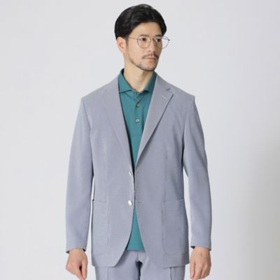 Paul Stuart (Men)/ポール・スチュアート 【WEB・一部店舗限定】「STUART’S TRAVELER」 ミニギンガムチェックサッカージャケット (セットアップ対応)(J1D7538