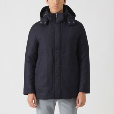 Paul Stuart ダウンコート ブラック 中古・古着通販】Paul Stuart (ポールスチュアート) ダウンロング