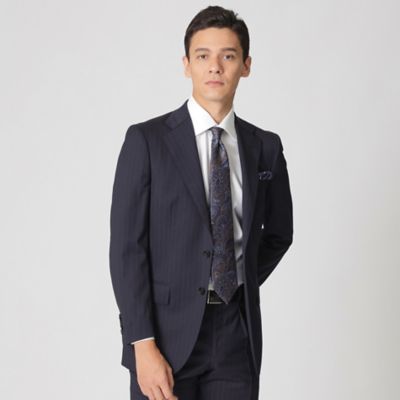 ＜Paul Stuart (Men)＞【ＢＡＫＥＲ　ＭＯＤＥＬ】フェードストライプ柄スーツ（Ｊ１Ｈ２０６３１Ｌ＿）