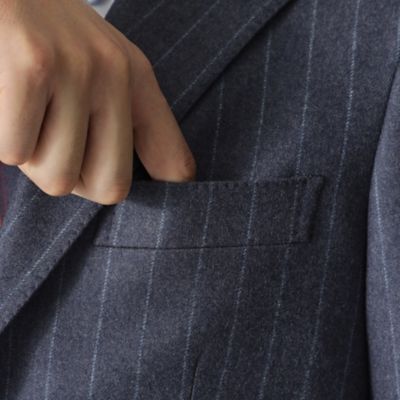 「ＢＡＫＥＲ　ＭＯＤＥＬ」　カレッジフラノ　ストライプ柄スーツ（Ｊ１Ｈ２３４５５Ｌ＿）