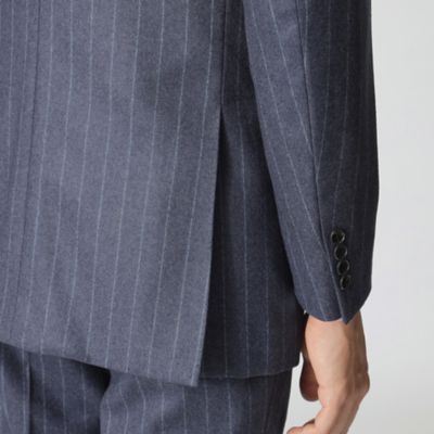 「ＢＡＫＥＲ　ＭＯＤＥＬ」　カレッジフラノ　ストライプ柄スーツ（Ｊ１Ｈ２３４５５Ｌ＿）