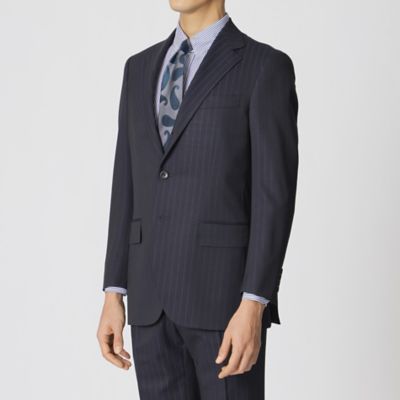 【Ｎｉｋｋｅｉ　ｍａｇａｚｉｎｅ掲載】【ＢＡＫＥＲ　ＭＯＤＥＬ】シャドウフェイドストライプ柄スーツ（Ｊ１Ｈ２３５１３Ｌ＿）