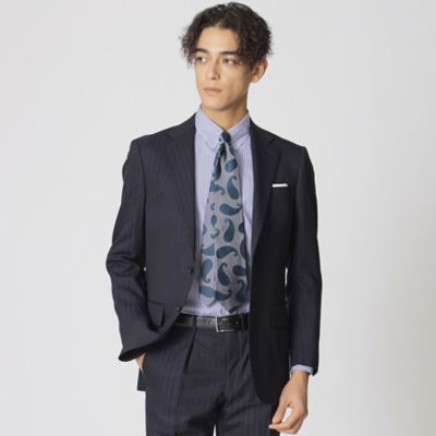 【Ｎｉｋｋｅｉ　ｍａｇａｚｉｎｅ掲載】【ＢＡＫＥＲ　ＭＯＤＥＬ】シャドウフェイドストライプ柄スーツ（Ｊ１Ｈ２３５１３Ｌ＿）