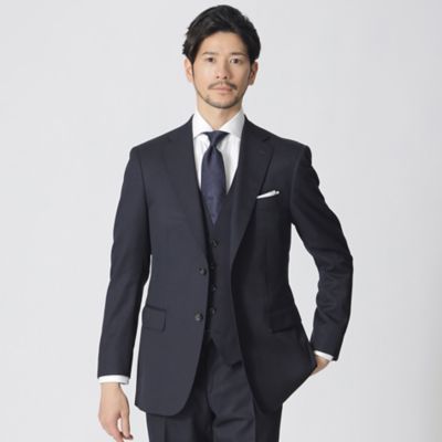 【ＥＡＳＴＧＡＴＥ　ＭＯＤＥＬ】「ＱＵＩＮＴＥＳＳＥＮＴＩＡＬ」オリジナルトップツイルウールスーツ／セットアップ（Ｊ１Ｈ３００１５ＢＬ）