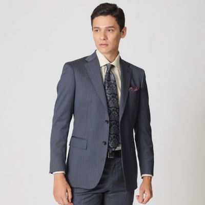 美品/ L相当　エトロ スーツ ストライプ　好配色　グレー　背抜き　イタリア製 美品/ L相当 エトロ スーツ ストライプ 好配色 グレー 背抜き