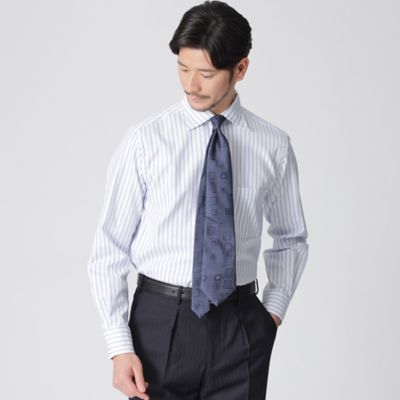 ＜Paul Stuart (Men)＞ロイヤルオックスフォードストライプドレスフライＢＤカラーシャツ（Ｊ１Ｌ０９１４０＿＿）