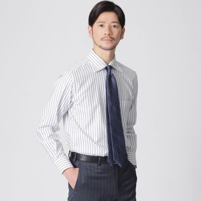 新品2点セット　Paul Stuart ストライプ 半袖ドレスシャツ M セール】 オックスストライプシャツ （シャツ・ブラウス）｜Paul