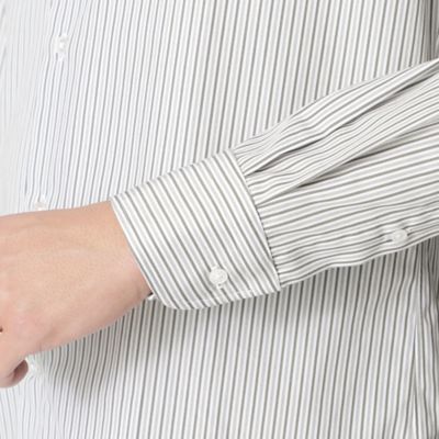 【Ｎｉｋｋｅｉ　ｍａｇａｚｉｎｅ掲載】オルタネイトストライプセミワイドカラーシャツ（Ｊ１Ｌ１６３６０＿＿）