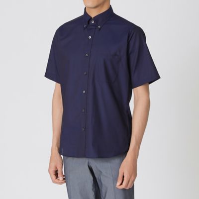 【高通気／クールビズ】シャンブレーメッシュ半袖シャツ（Ｊ１Ｍ３２５５０＿＿）