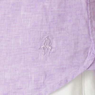 先染めフレンチリネンシャンブレー半袖シャツ（Ｊ１Ｍ４１５４９＿＿）