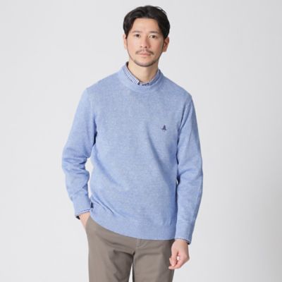 リネンコットンシャンブレークルーネックセーター（Ｊ１Ｎ０４１４１＿＿）