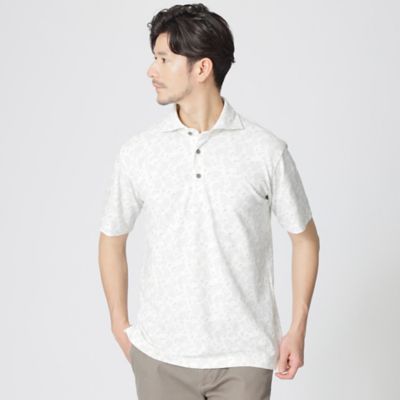 ＜Paul Stuart (Men)＞シャドーペイズリープリントコットンカノコポロシャツ（Ｊ１Ｐ１０１３５＿＿）
