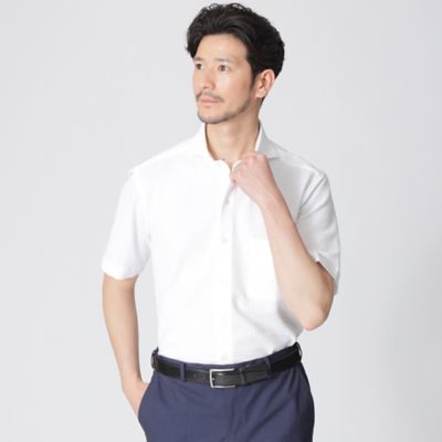 ＜Paul Stuart (Men)＞ホリゾンタルカラーコットンニットストライプサッカーシャツ／サマーシャツ（クールビズ／ビジネスカジュアル対応）（Ｊ１Ｐ４３１３７＿＿）