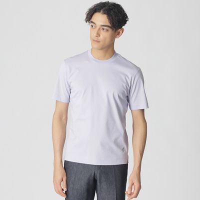Paul Stuart (Men)/ポール・スチュアート【Nikkei magazine掲載】「Dress Tee Shirts」コットンスムースショートスリーブドレスTシャツ/半袖カットソー(J パープル30G トップス【三越伊勢丹/公式】