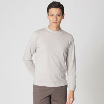 ＜Paul Stuart (Men)＞【ウォッシャブル】ウールプレーティングモックネックＴシャツ（Ｊ１Ｐ８４６５２＿＿）